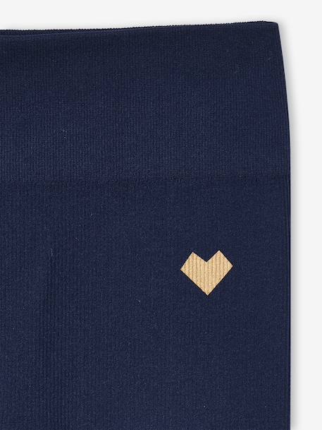 Legging de sport en côtes sans couture fille marine - vertbaudet enfant 