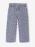 Pantalon fille large motifs fantaisie bleu foncé+bleu moyen+denim gris - vertbaudet enfant 