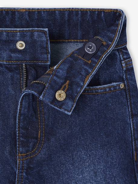 Jean fille large morphologik tour de hanches fin bleu foncé+bleu moyen - vertbaudet enfant 