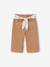 Pantalon bébé fille large ceinture à nouer caramel+violine - vertbaudet enfant 