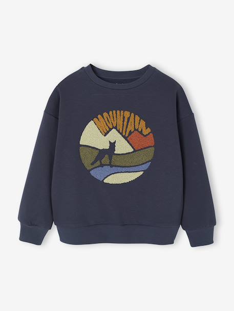 Sweat garçon motif bouclette marine - vertbaudet enfant 