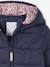 Doudoune fille légère à capuche marine+vert de gris+vieux rose - vertbaudet enfant 