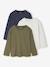 Lot 3 tee-shirts garçon unis olive+terracotta+vert d'eau - vertbaudet enfant 