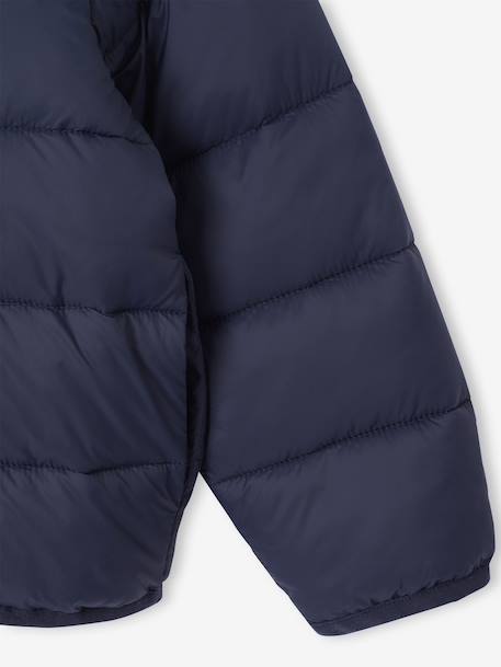 Lichtgewicht donsjas met capuchon voor meisjes groengrijs+marineblauw+oudroze - vertbaudet enfant 