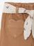 Pantalon bébé fille large ceinture à nouer caramel+violine - vertbaudet enfant 