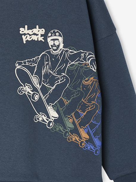 Sweat Capuche Print Skate anthracite - vertbaudet enfant 