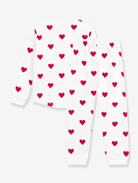 Pyjama enfant imprimé coeurs blanc - vertbaudet enfant 