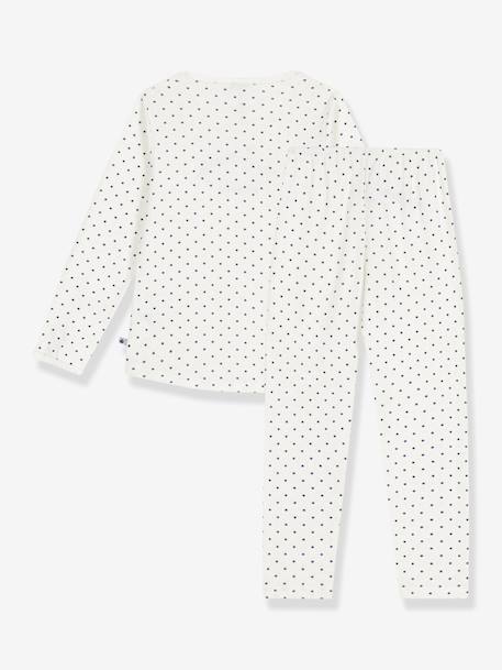 Pyjama fille en coton imprimé pois blanc - vertbaudet enfant 