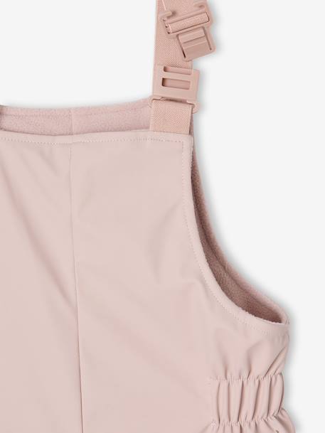 Pantalon de pluie avec bretelles fille rose pâle - vertbaudet enfant 