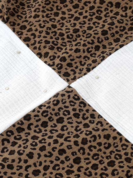 Tapis d'éveil léopard en gaze de coton beige - vertbaudet enfant 