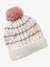 Ensemble torsadé fille bonnet + snood + moufles/gants écru - vertbaudet enfant 