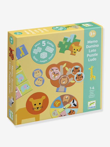 Animaux sauvages - 5 jeux jaune - vertbaudet enfant 