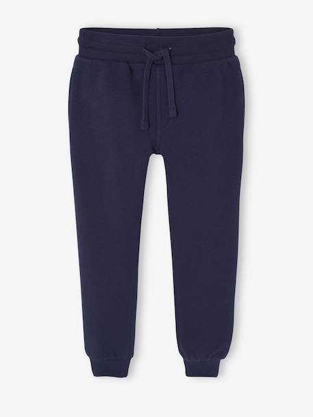 Ensemble Sport Garçon Sweat Capuche imprimé + Jogging Uni bleu pétrole+bordeaux+caramel+lichen - vertbaudet enfant 