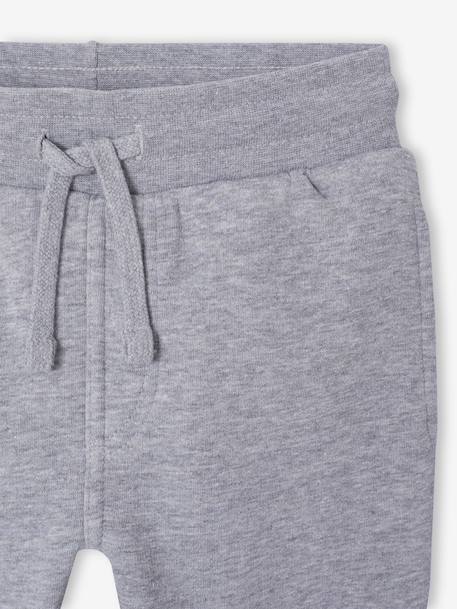 Ensemble Sport Garçon Sweat Capuche imprimé + Jogging Uni bleu pétrole+bordeaux+caramel+lichen - vertbaudet enfant 