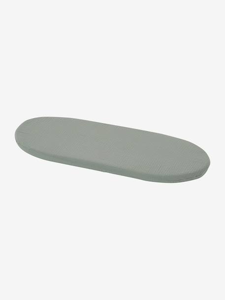 Couffin bébé en fibres naturelles tressées beige+vert sauge - vertbaudet enfant 