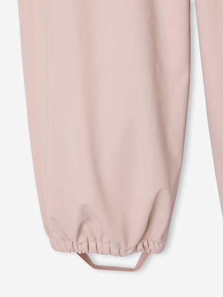 Pantalon de pluie avec bretelles fille rose pâle - vertbaudet enfant 