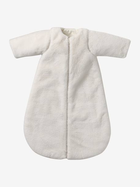 Gigoteuse hiver manches amovibles en fausse fourrure écru - vertbaudet enfant 