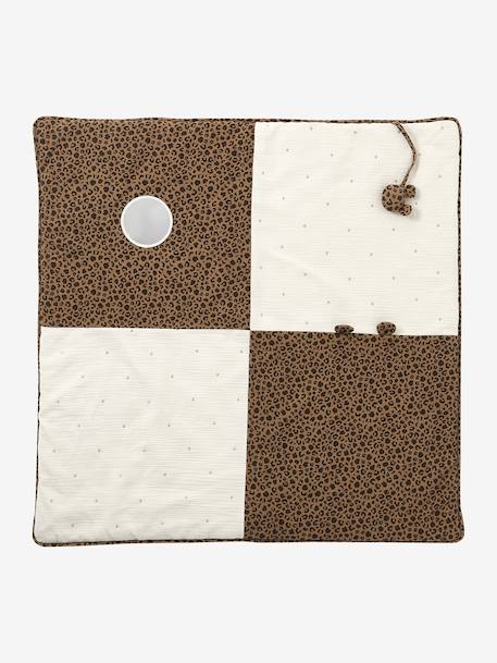 Tapis d'éveil léopard en gaze de coton beige - vertbaudet enfant 
