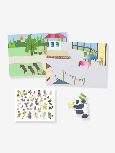 Verplaatsbare stickers Fanfare DJECO groen - vertbaudet enfant 