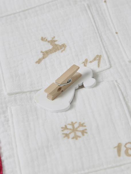 Calendrier de l'Avent en gaze de coton personnalisable écru - vertbaudet enfant 
