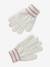 Ensemble torsadé fille bonnet + snood + moufles/gants écru - vertbaudet enfant 