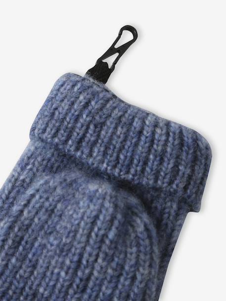 Ensemble fille bonnet, snood, moufles/mitaines avec badge coeur marine - vertbaudet enfant 