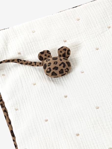 Tapis d'éveil léopard en gaze de coton beige - vertbaudet enfant 