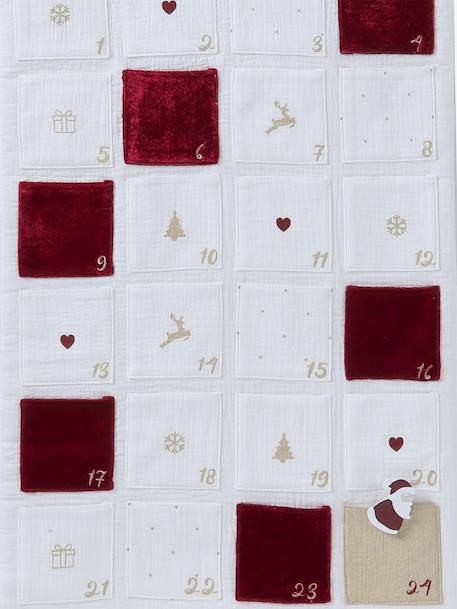 Calendrier de l'Avent en gaze de coton personnalisable écru - vertbaudet enfant 