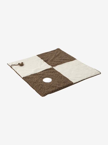 Tapis d'éveil léopard en gaze de coton beige - vertbaudet enfant 