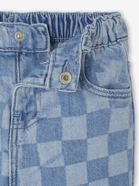 Jeans voor baby's met dambordprint stone - vertbaudet enfant 