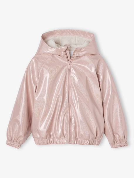 Coupe-vent fille effet brillant doublé rose pâle - vertbaudet enfant 