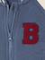 Teddy-stijl vestje voor baby's van fleece met lusjesbadge grijsblauw - vertbaudet enfant 