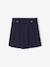 Jupe fille plissée maille piquée gris chiné+marine - vertbaudet enfant 