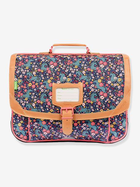 Schooltas Alba bloemen en eenhoorns Les Fantaisies TANNS 38 cm marineblauw - vertbaudet enfant 