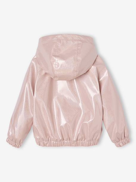 Coupe-vent fille effet brillant doublé rose pâle - vertbaudet enfant 
