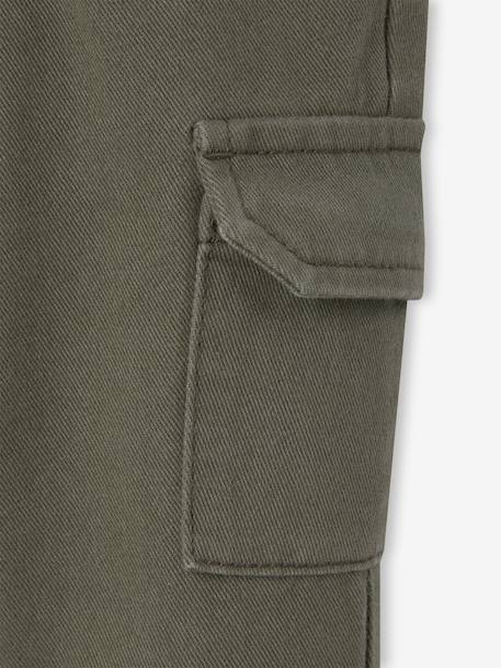 Babybroek in keperstof marineblauw+olijf - vertbaudet enfant 
