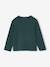 T-shirt animation métallisée fille manches longues anthracite+blanc+vert sapin - vertbaudet enfant 