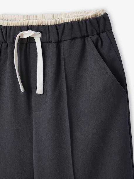 Pantalon large tailleur fille anthracite - vertbaudet enfant 