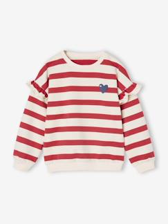 Meisje-Trui, vest, sweater-Marinetrui met ruches voor meisjes