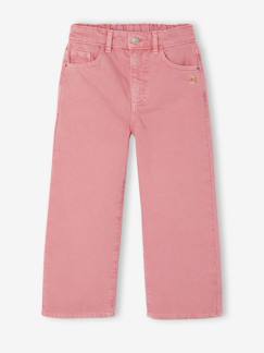 -Pantalon fille large couleur 