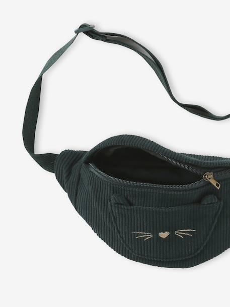 Sac banane animation poche chat fille double stone+écru+vert de gris - vertbaudet enfant 