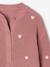 Gilet fille fantaisie en côte perlée blush+écru - vertbaudet enfant 