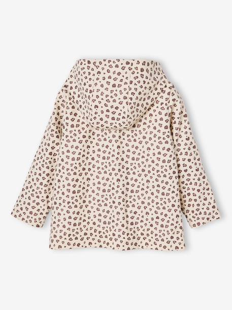 Ciré fille à capuche imprimé vanille+vert de gris - vertbaudet enfant 