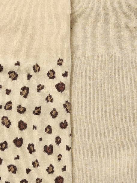 Set van 2 paar panty's voor meisjes goudbeige - vertbaudet enfant 