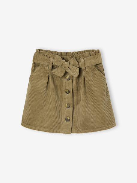 Fille-Jupe-Jupe fille velours style paperbag