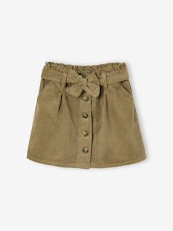 Meisje-Paperbag-rok van ribfluweel