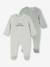 Lot de 2 pyjamas bébé garçon en velours gris chiné - vertbaudet enfant 