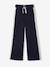 Pantalon jogging jambes larges fille bandes côtés marine - vertbaudet enfant 
