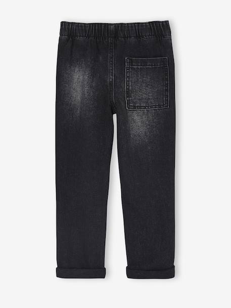 Wijde jongensbroek, eenvoudig aan te trekken gebleekt denim+grijs+ongewassen denim+stone+zwart denim - vertbaudet enfant 