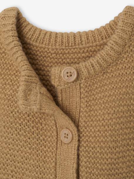 Mouwloos babyvestje met knopen okergeel - vertbaudet enfant 